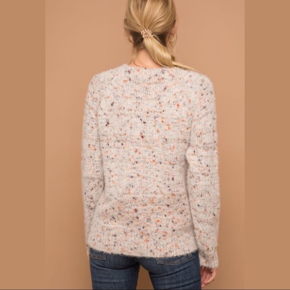 MIXED COLOR RAGLAN PULLOVER SWEATER - Picture 2 of 7